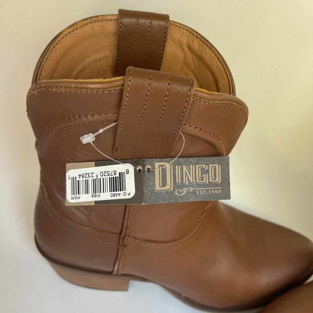 Dingo Seguaro Round Toe Cowboy Booties‎ Womens Brown Casual Boots Size 8.5 - Picture 7 of 15